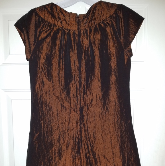 NEW BCBG PARIS BRONZE METALLIC DRESS (Size 2) - Picture 2 of 8